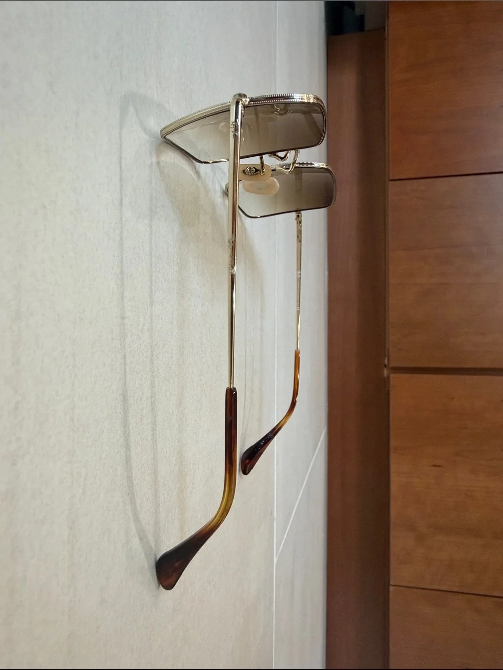 Ray-Ban Gold Frame Sunglasses with Brown Gradient Lenses